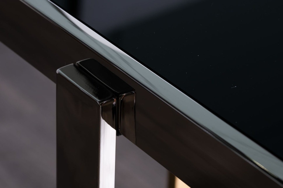 Консоль черн.стекло/хром+золото 120*40*78см (TT-00010390)