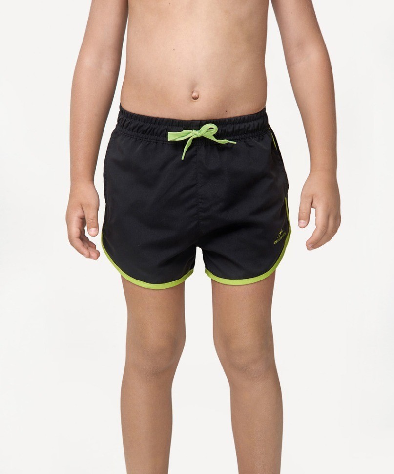 Шорты для плавания Station Black/Lime, полиэстер, детский (2114177)