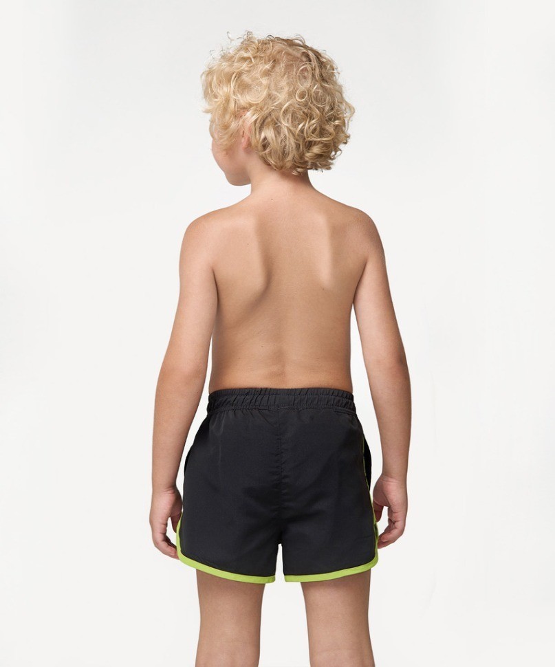 Шорты для плавания Station Black/Lime, полиэстер, детский (2114177)