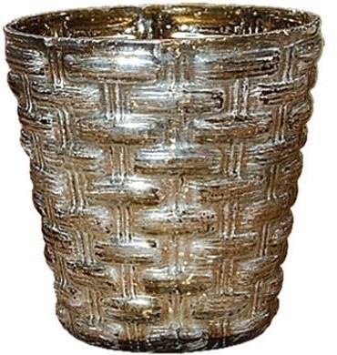 Подсвечник HD-AM378, 15, стекло, Antique silver, ROOMERS FURNITURE