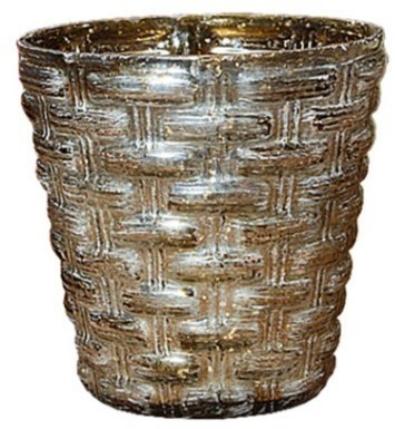 Подсвечник HD-AM378, 15, стекло, Antique silver, ROOMERS FURNITURE