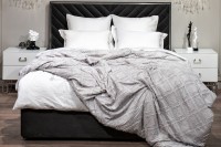 Покрывало Квадро серое 180*230 (TT-00013975)