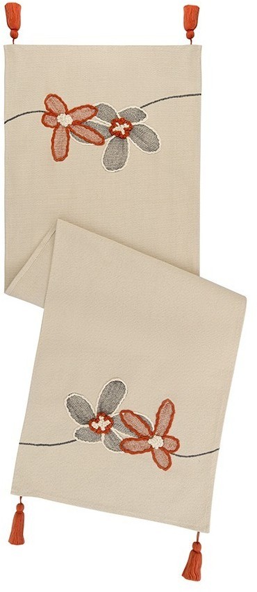 Дорожка на стол stone flowers из коллекции ethnic, 45х150 см (79759)