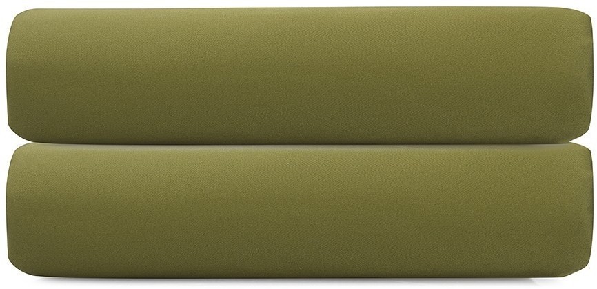 Простыня на резинке из премиального сатина оливкового цвета из коллекции essential, 180х200х30 см (77170)