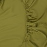 Простыня на резинке из премиального сатина оливкового цвета из коллекции essential, 180х200х30 см (77170)