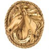 Панно "голова лошади"  н-26см,d-24cм цвет: бронза с позолотой Lefard (169-847)
