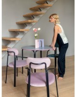 Столик кофейный ror, D50 см, черный/серый/розовый (75281)