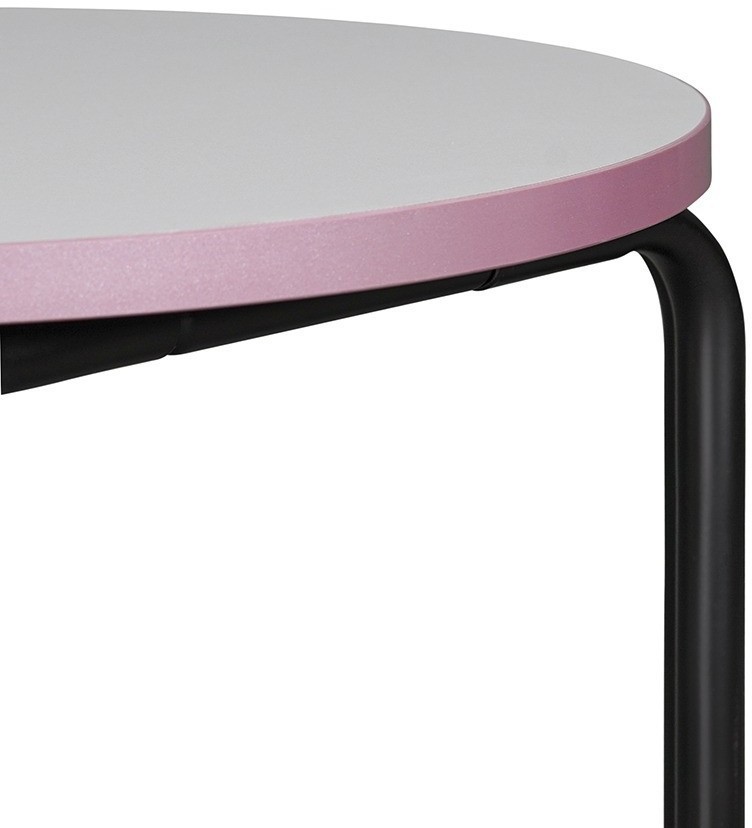 Столик кофейный ror, D50 см, черный/серый/розовый (75281)