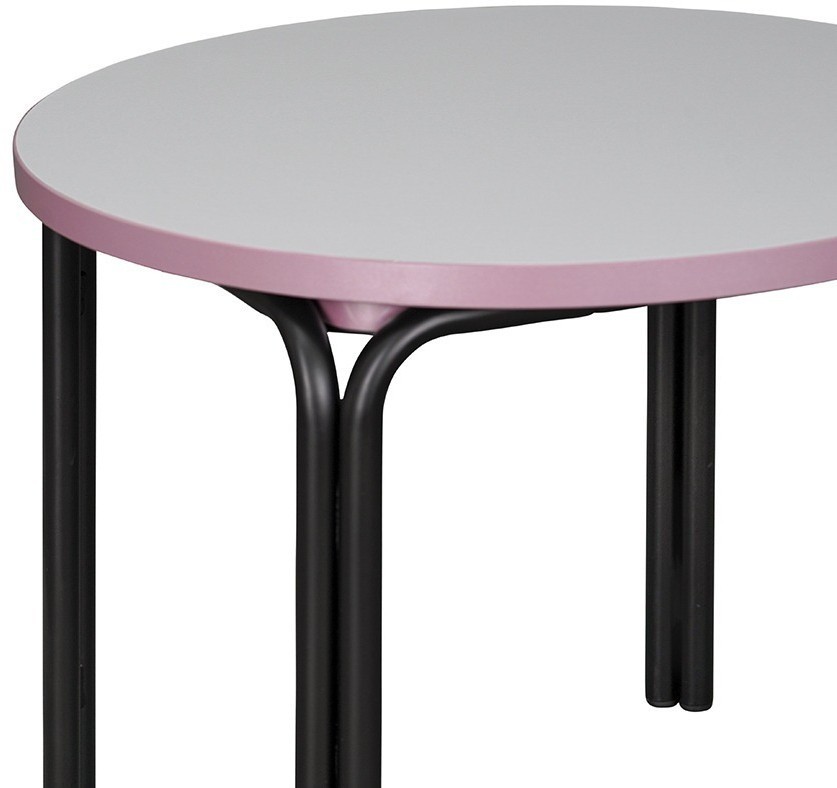 Столик кофейный ror, D50 см, черный/серый/розовый (75281)