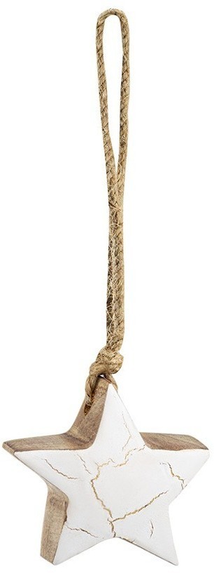 Набор елочных украшений marble stars из коллекции new year essential, 4 шт. (78334)