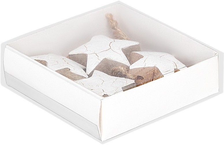 Набор елочных украшений marble stars из коллекции new year essential, 4 шт. (78334)