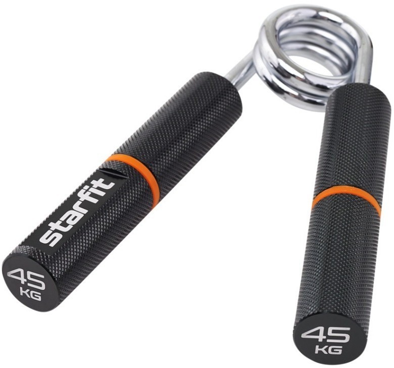 Эспандер кистевой ES-405 пружинный, 45 кг, металлический, черный/оранжевый (1549500)