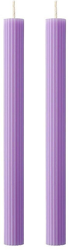 Набор из двух свечей цвета лаванды из коллекции edge, 24,5 см (77669)