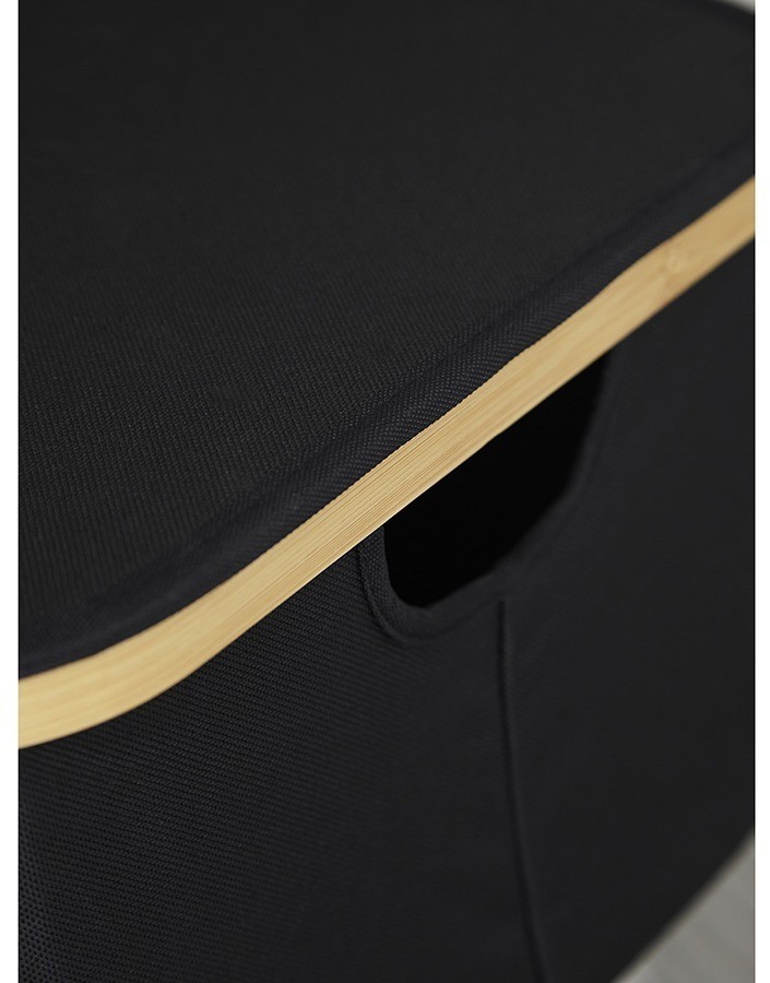 Корзина для белья neat low, 40x33x20 см, черная (77866)