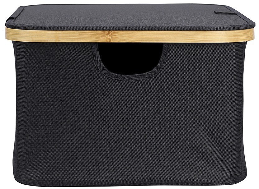 Корзина для белья neat low, 40x33x20 см, черная (77866)