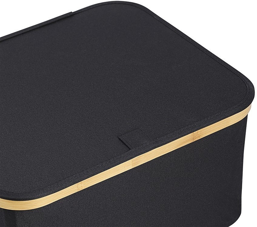 Корзина для белья neat low, 40x33x20 см, черная (77866)