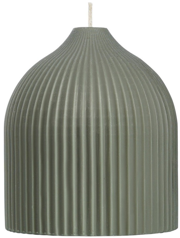 Свеча декоративная цвета шалфея из коллекции edge, 10,5см (75377)