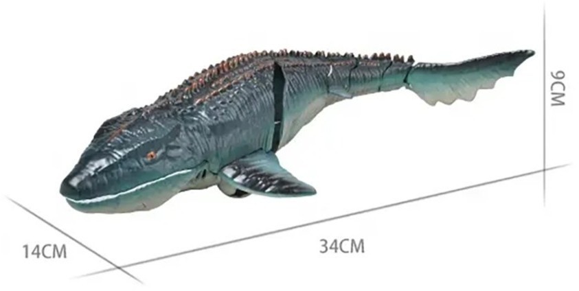 Радиоуправляемый динозавр Мозазавр (плавает в воде, синий, акб) (D03-BLUE)