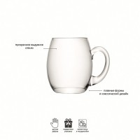 Кружка для пива bar, 500 мл (59744)