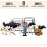 Игрушки фигурки в наборе серии "На ферме", 8 предметов (фермер, семья коров, ограждение-загон, инвентарь) (ММ205-027)
