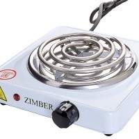 Эл. плита 1конф. спир. бел/эм ZM 1000Вт (10068)