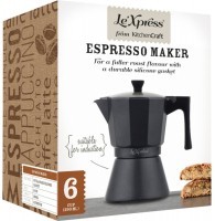 Kitchen Craft Гейзерная кофеварка Espresso Makers 290 мл LX6CUPGRY