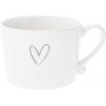 Bastion Collections Кружка White Нeart Grey Debossed RJ/CUP 011 GR