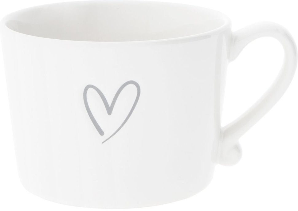 Bastion Collections Кружка White Нeart Grey Debossed RJ/CUP 011 GR