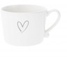 Bastion Collections Кружка White Нeart Grey Debossed RJ/CUP 011 GR