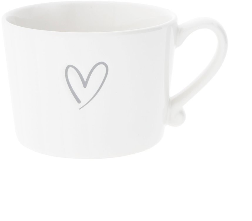 Bastion Collections Кружка White Нeart Grey Debossed RJ/CUP 011 GR