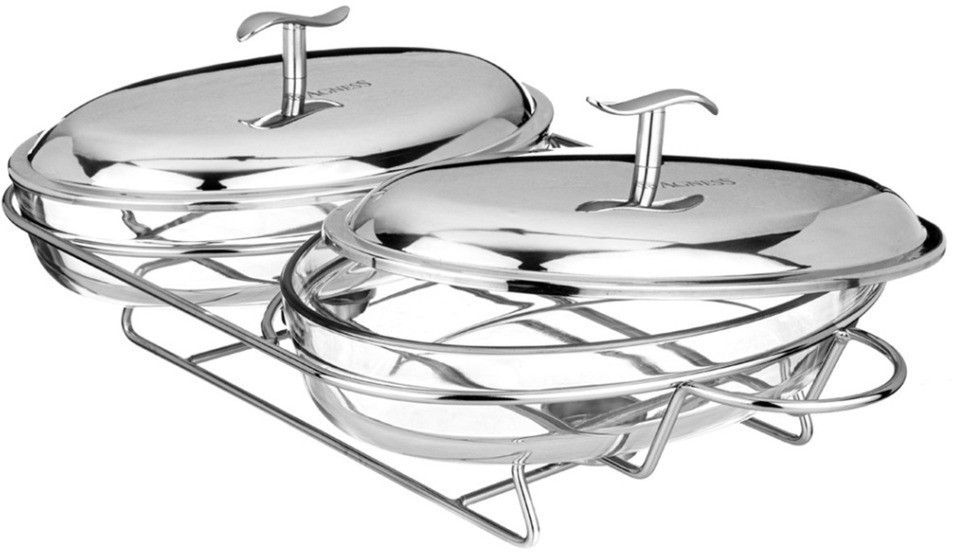 Мармит двойной agness 2,0л/2,0л 54*31*18 см (907-215)