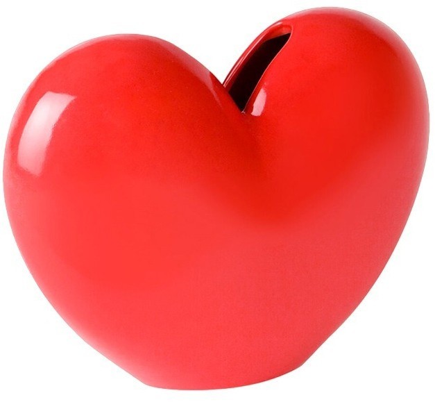Ваза для цветов love, 15,5 см, красная (77305)