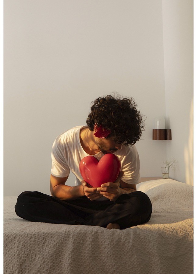 Ваза для цветов love, 15,5 см, красная (77305)