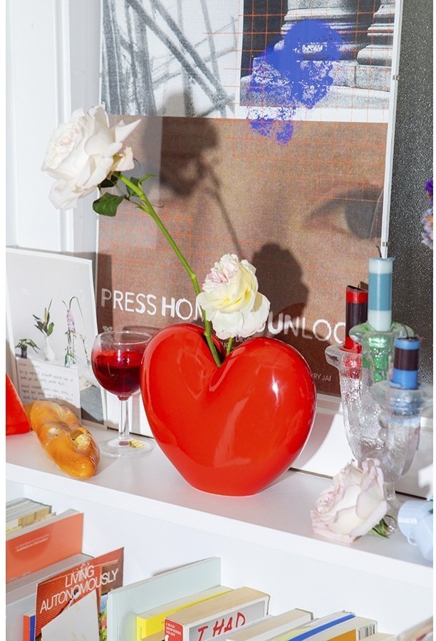 Ваза для цветов love, 15,5 см, красная (77305)