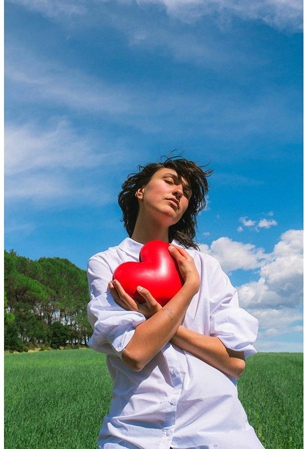 Ваза для цветов love, 15,5 см, красная (77305)