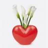 Ваза для цветов love, 15,5 см, красная (77305)