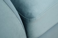 Диван Annette трехместный без мех,велюр бирюз.Colt1004/зол 250*100*95 (TT-00012928)