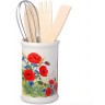 Набор кухонных принадлежностей с подставкой Цветущие Маки LORAINE (60290)