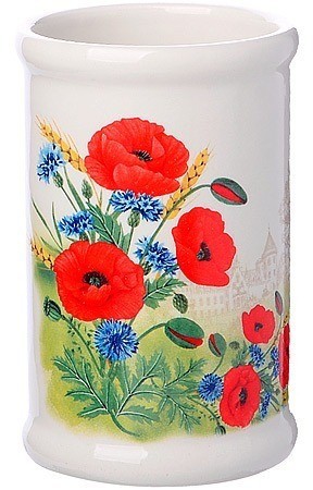 Набор кухонных принадлежностей с подставкой Цветущие Маки LORAINE (60290)