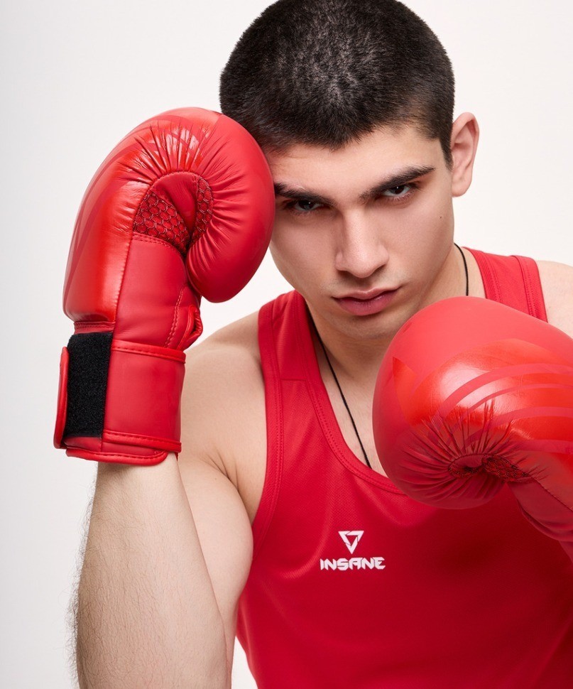 Перчатки боксерские INSANE ORO, ПУ, красный, 8 oz (2108351)