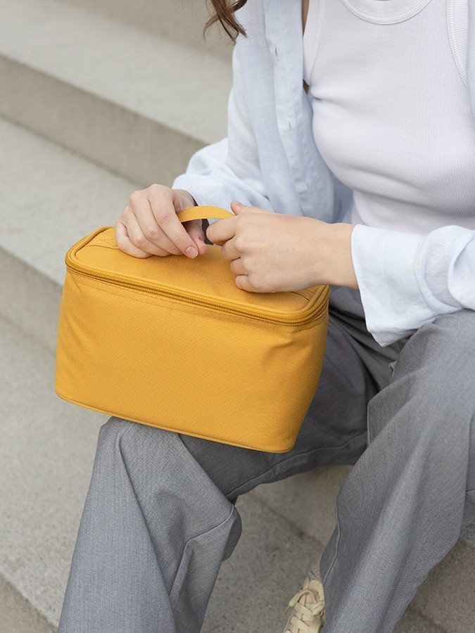 Термосумка для ланч-бокса/косметики/лекарств smart picnic, s, горчичная (79195)