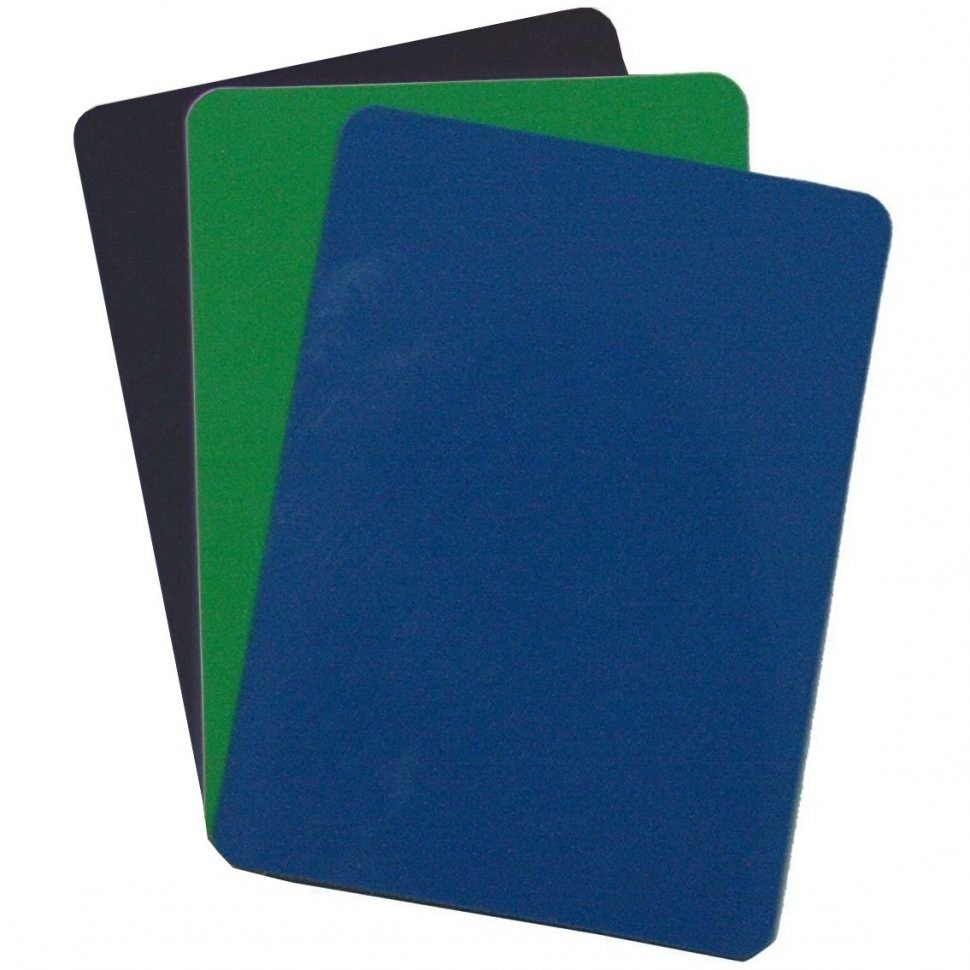 Подрезные карты "Copag cut Card, Poker - set of 10 pcs. Black / Blue / Green" (46079)