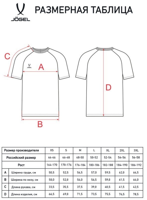 Футболка JOGEL ESSENTIAL CVC Tee, серый (2116709)