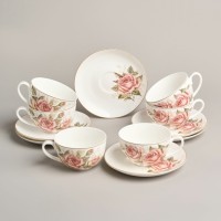 Чайный набор lefard &quot;корейская роза&quot; на 6 пер. 12 пр. 300 мл (590-680)