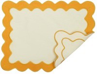 Салфетка под приборы с контрастным кантом горчичного цвета из коллекции trendy ruffles, 35х45 см (78892)