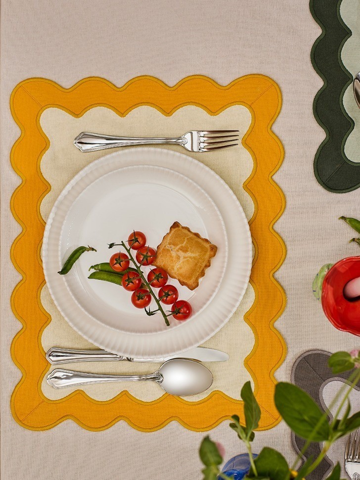 Салфетка под приборы с контрастным кантом горчичного цвета из коллекции trendy ruffles, 35х45 см (78892)