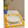 Салфетка под приборы с контрастным кантом горчичного цвета из коллекции trendy ruffles, 35х45 см (78892)