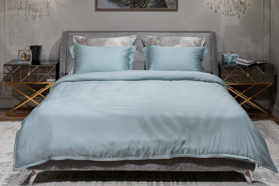 Пододеяльник тенсель бирюзовый 145*210 (TT-00011361)