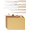 Набор из 10пр: 5 ножей, 4 доски и подставка agness (671-202)