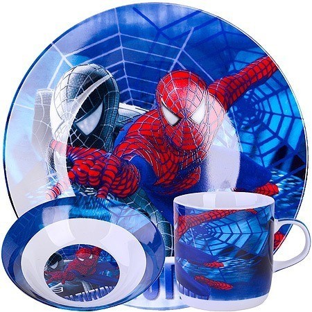 Детский набор посуды Человек Паук LORAINE (60414)